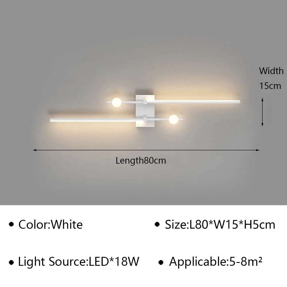 Applique Murale LED Moderne pour Salon et Chambre - Luminaire Design Grid TV Wall Lamp - Décoration Intérieure Chic