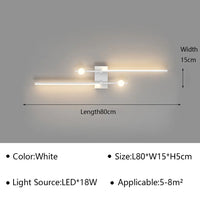 Applique Murale LED Moderne pour Salon et Chambre - Luminaire Design Grid TV Wall Lamp - Décoration Intérieure Chic