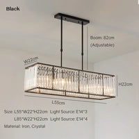 Lustre en cristal style américain moderne.