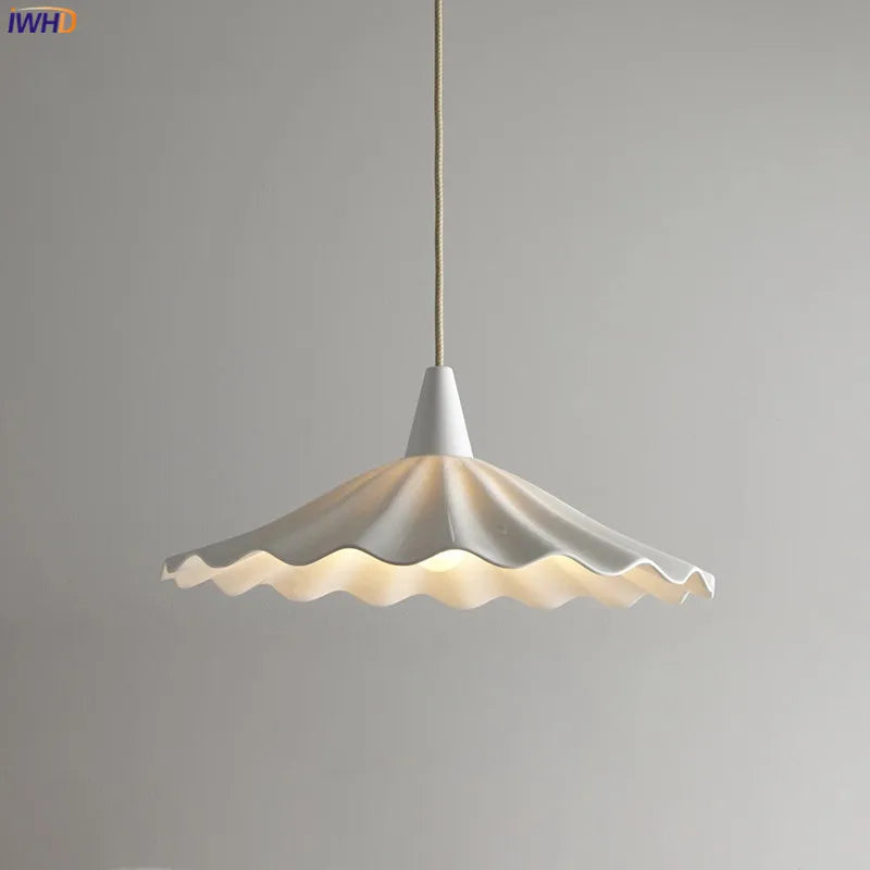Suspension LED 30 cm Blanc: Design Japonais en Céramique