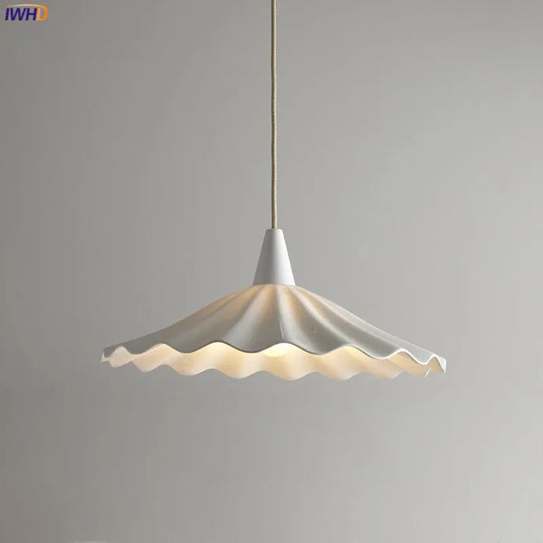 Suspension LED 30 cm Blanc: Design Japonais en Céramique