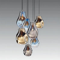 Suspension design moderne en verre LED nordique Macaron