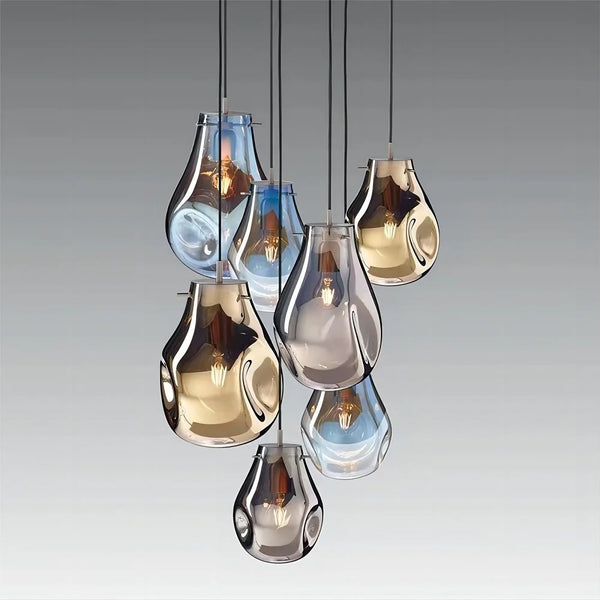 Suspension design moderne en verre LED nordique Macaron