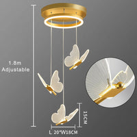 Suspension LED papillon nordique