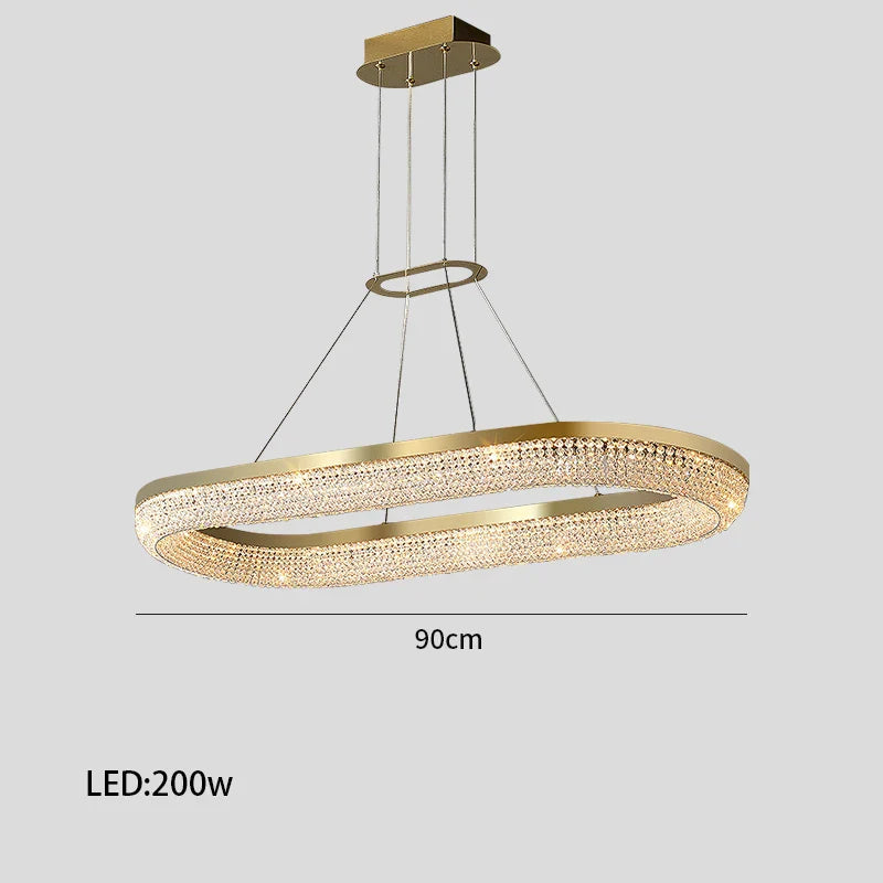 Lustre de luxe LED rond design moderne 2024 pour intérieur - Élégance Lumineuse