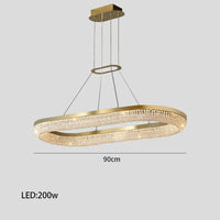 Lustre de luxe LED rond design moderne 2024 pour intérieur - Élégance Lumineuse