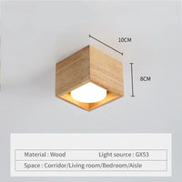 Plafonnier japonais en bois brut et minimaliste