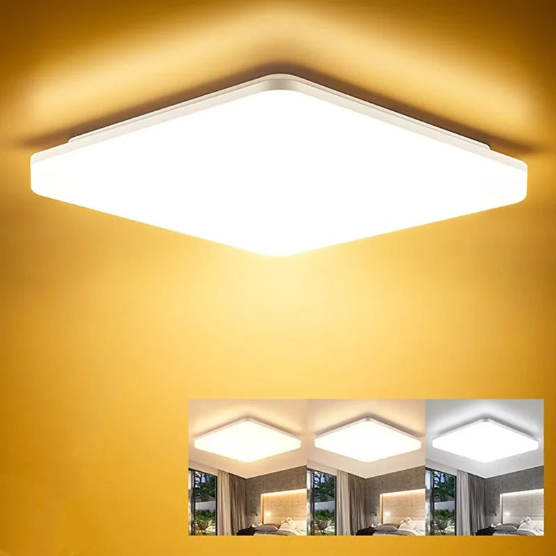 Plafonnier LED Ultra Mince - Forme Ronde & Carrée