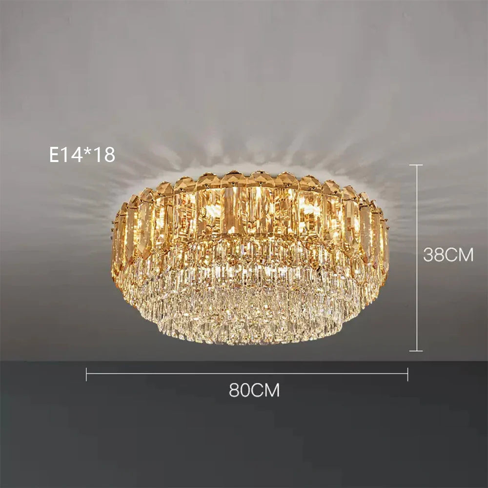 Plafonnier LED de Luxe en Cristal - Collection 2024