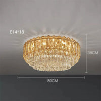 Plafonnier LED de Luxe en Cristal - Collection 2024