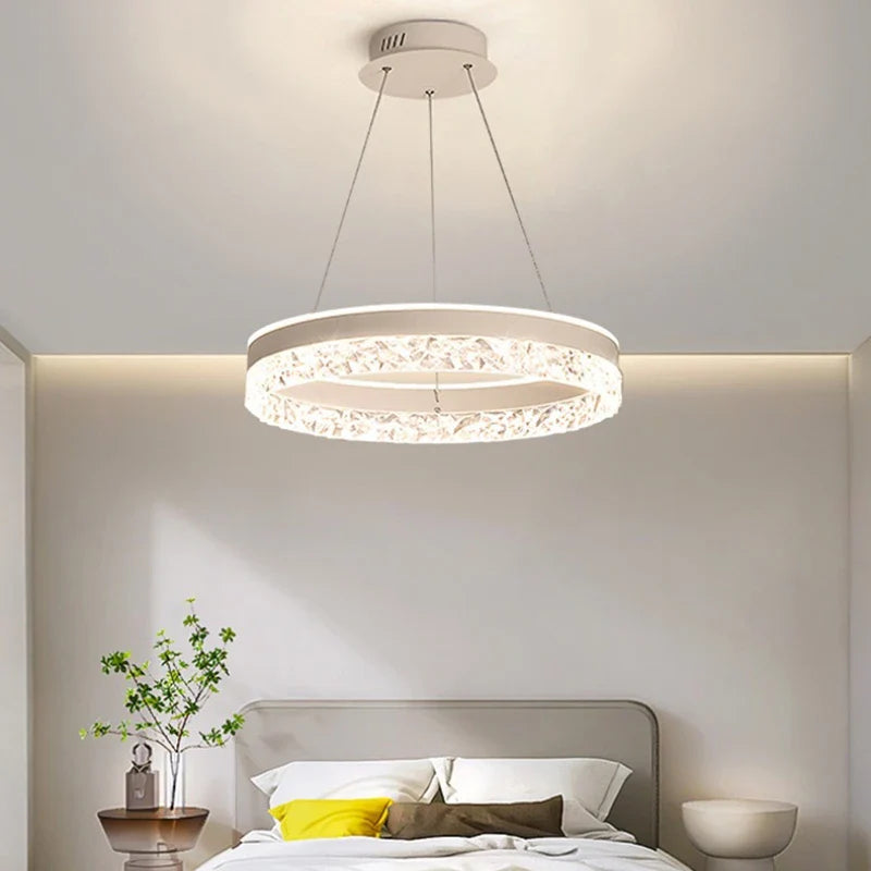 Lustre LED circulaire avec télécommande décorative
