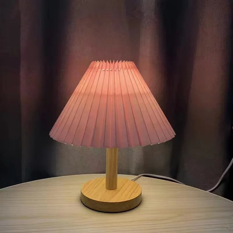 Lampe de Table LED nordique Moderne Plissée Ins