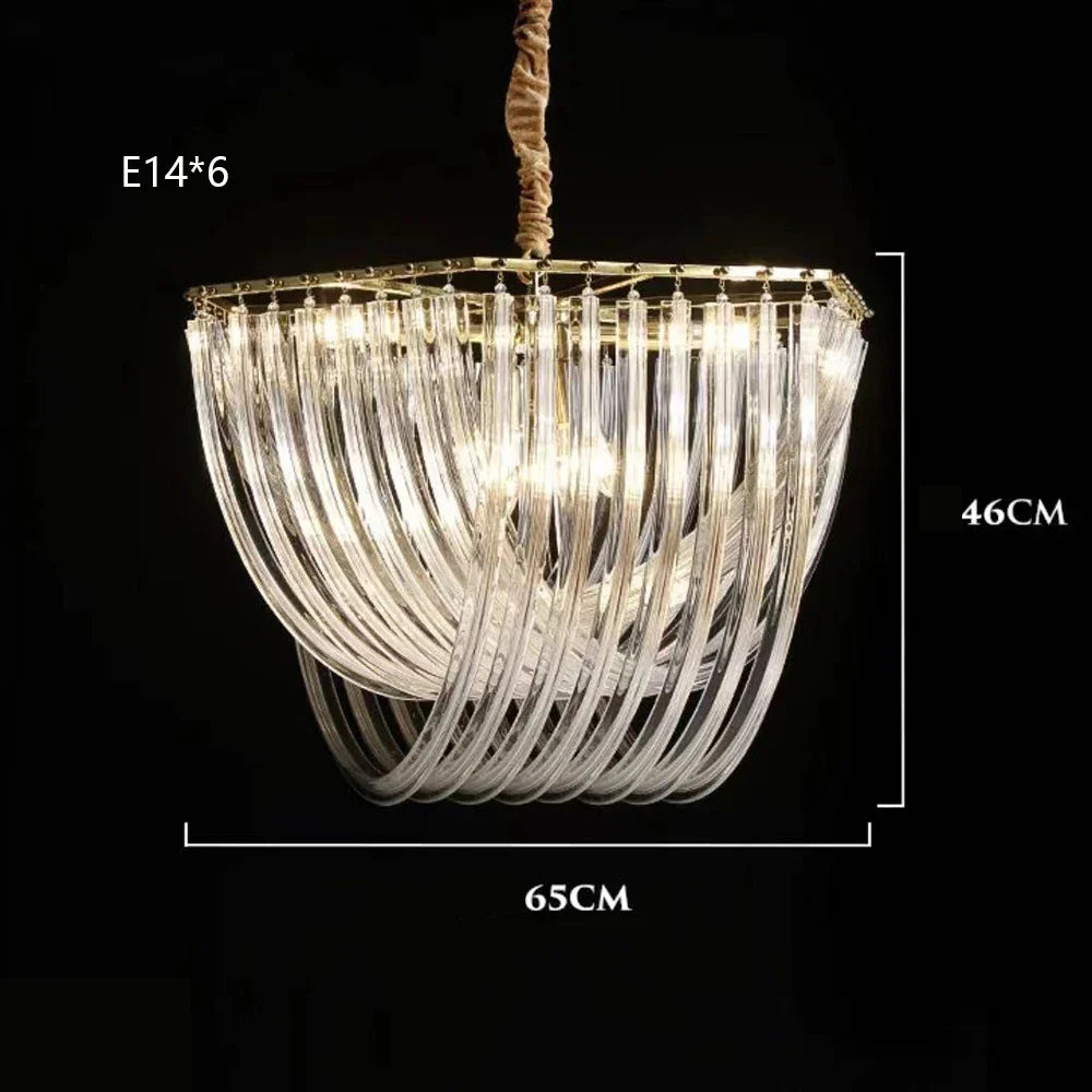 Lustres LED Nordiques Modernes en Verre