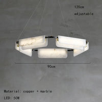 Lustre de luxe en marbre naturel