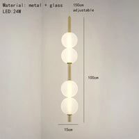 Lustre Nordique en Verre et Métal avec Cordon Réglable pour Diverses Utilisations