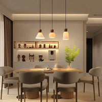 Luminaire Suspendu LED en Noyer Céramique Style Nordique Japonais iwhd