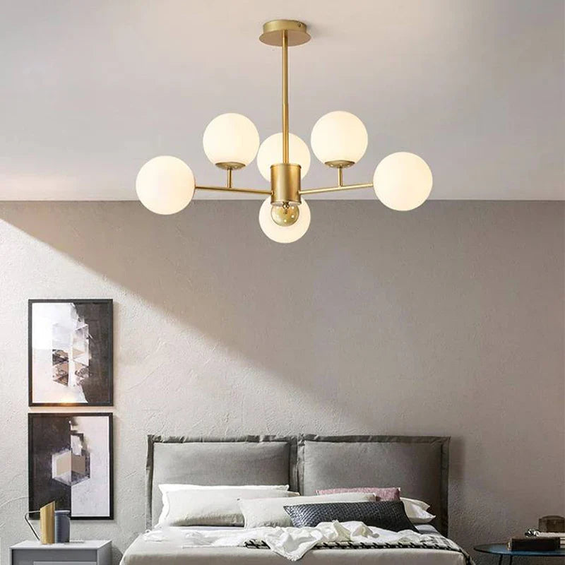 Suspension LED en verre : design nordique moderne et minimaliste