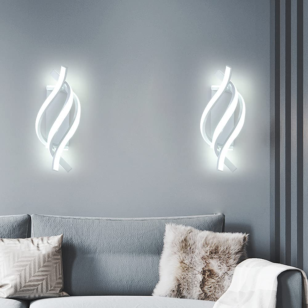 Applique murale LED en spirale d'aluminium - Style Psalm