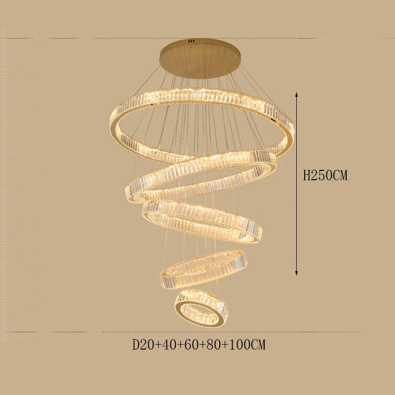 Lustre de Maison Moderne en Cristal de Luxe