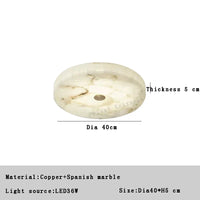 Plafonnier LED Marbre Blanc - Style Moderne