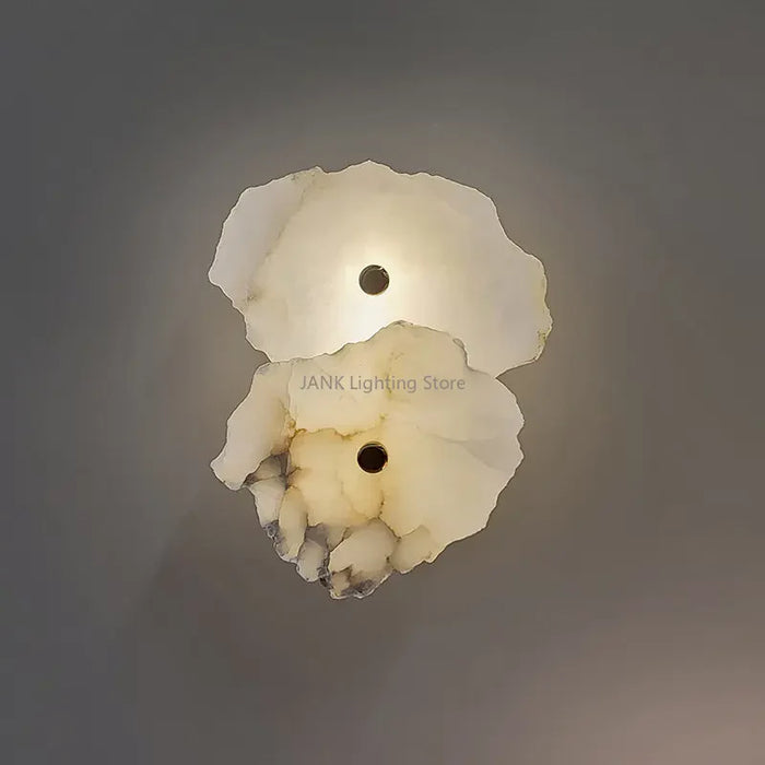 Applique Murale LED Design Luxe en Marbre et Cuivre