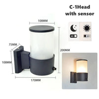 Applique Murale LED Extérieure Haut Vers Bas "Verre Aluminium"