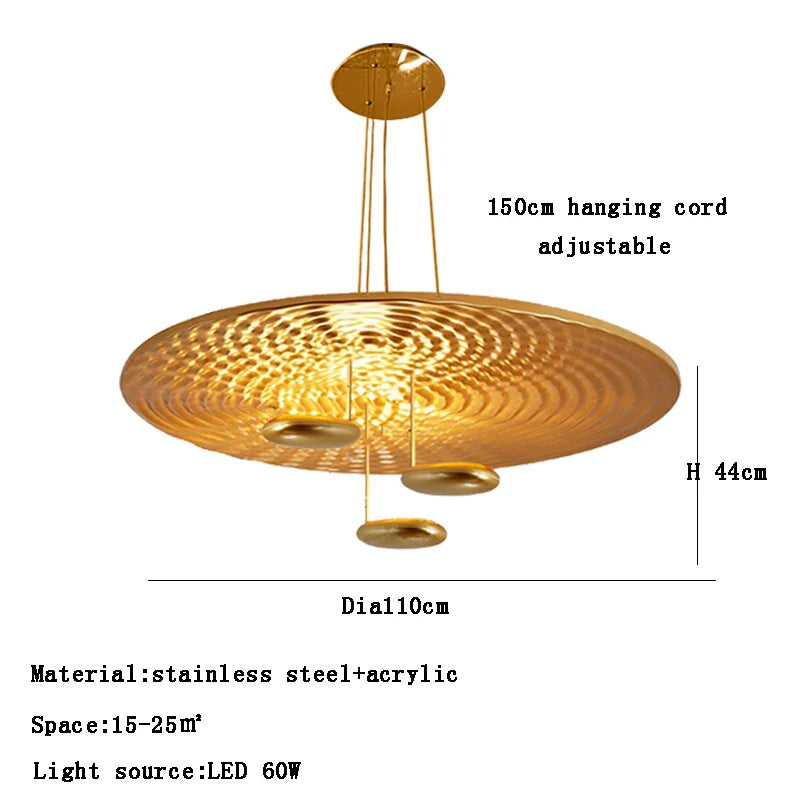 Lustre postmoderne italien en goutte LED créative - Élégance Italiene.