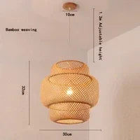 Suspension Bambou tissage LED Variations Tailles