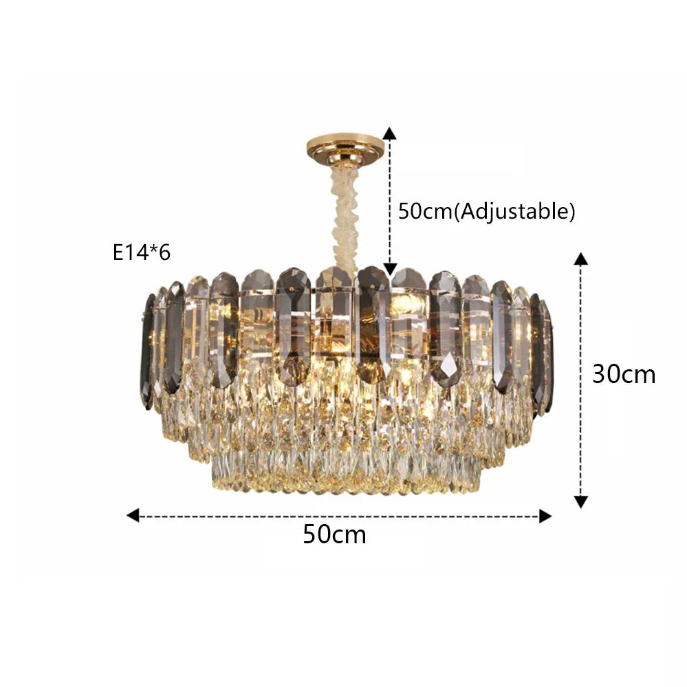 Plafonnier LED de Luxe en Cristal - Collection 2024
