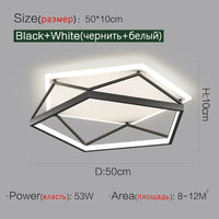 Plafonnier LED NordikGlow - Design géométrique minimaliste