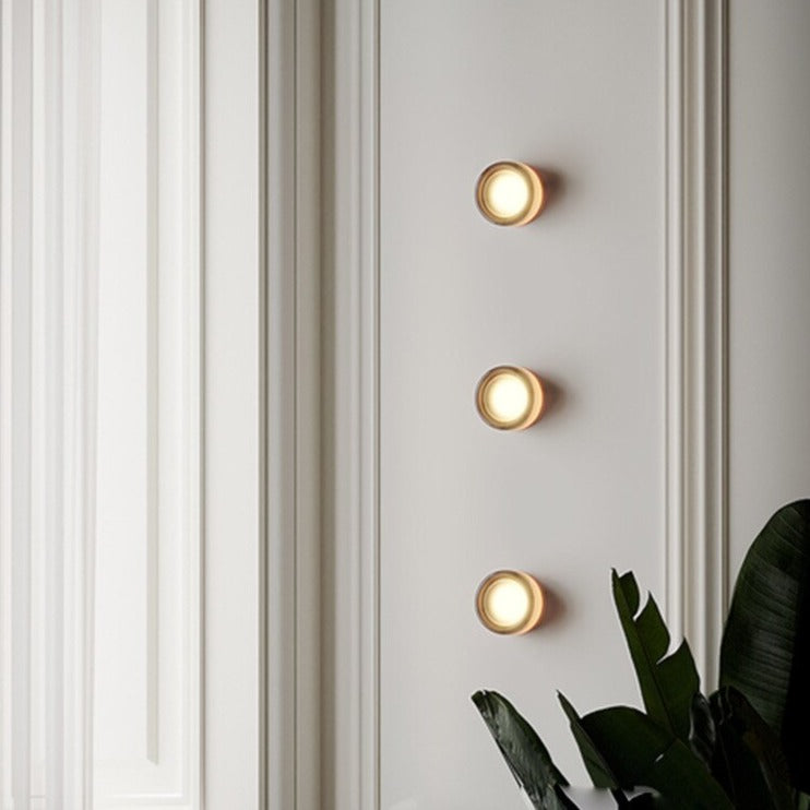 Applique murale ronde LED en verre - Style moderne