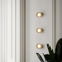 Applique murale ronde LED en verre - Style moderne