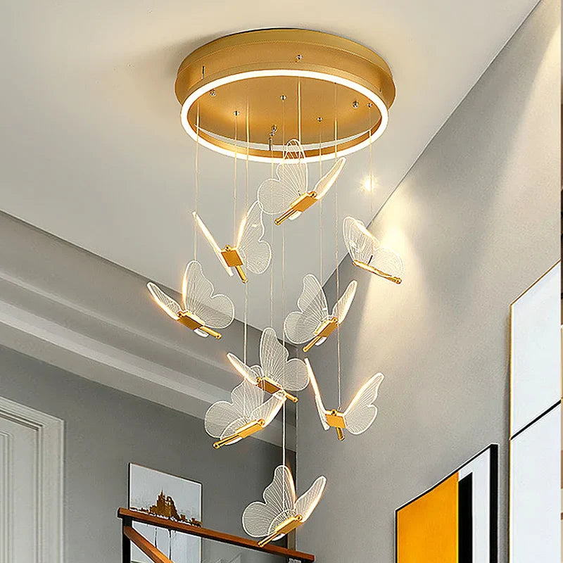 Suspension LED papillon nordique 