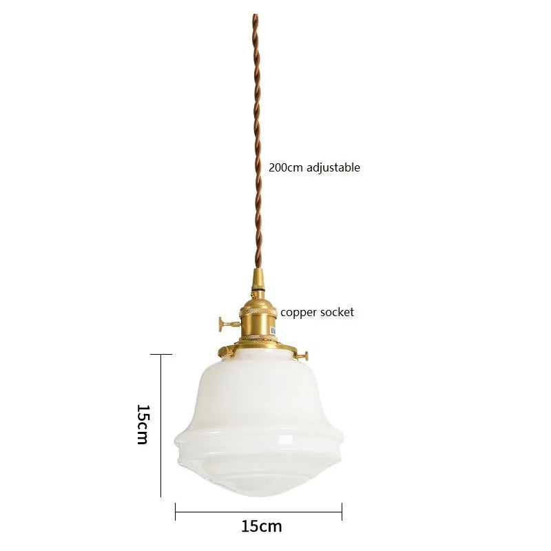iwhd Suspension LED - Verre et Cuivre - Style Nordique Moderne