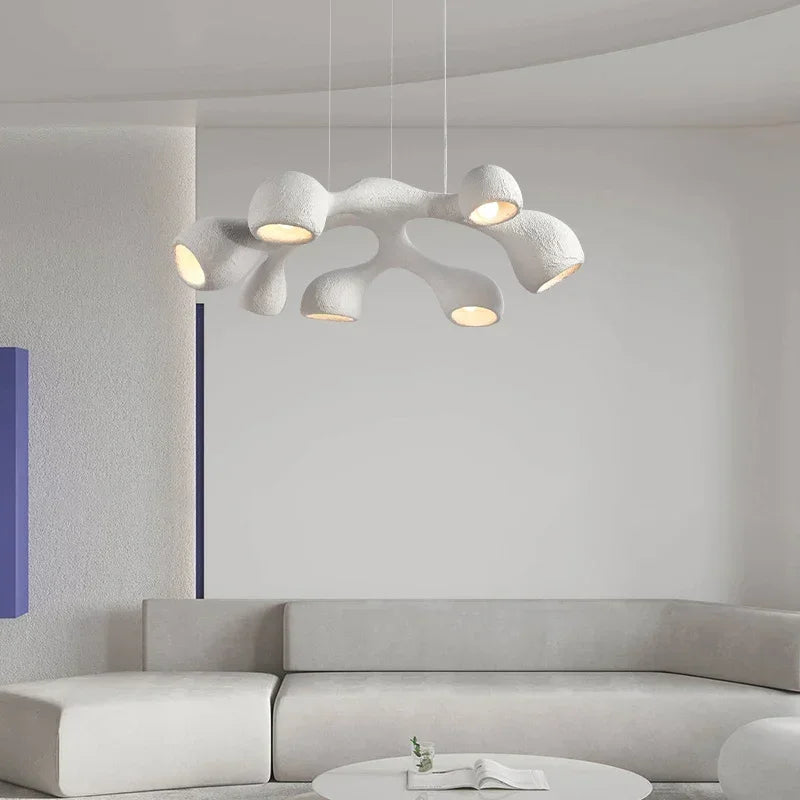Lustre LED de style Wabi-Sabi japonais pour villa clubhouse duplex