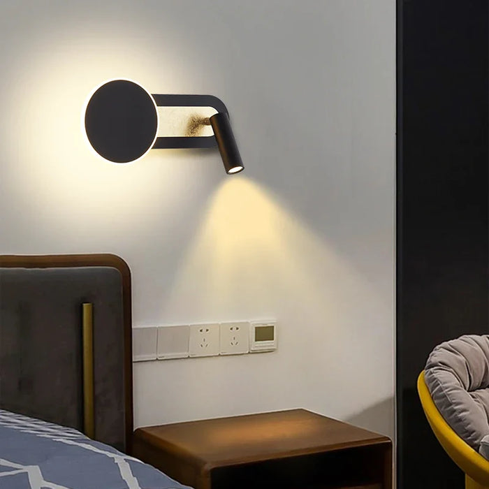 Applique Murale LED Rotative Nordique Moderne Avec Interrupteur