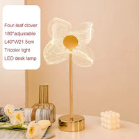 Lampe de table rétro or acrylique papillon LED - Éclairage élégant pour hôtel, villa et salon
