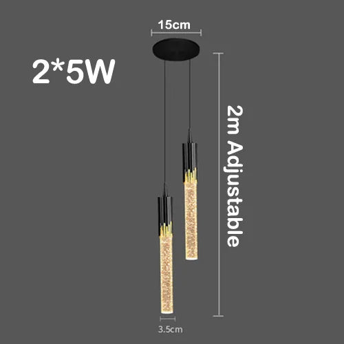 Lustre en cristal LED moderne pour hôtel et bar élégant