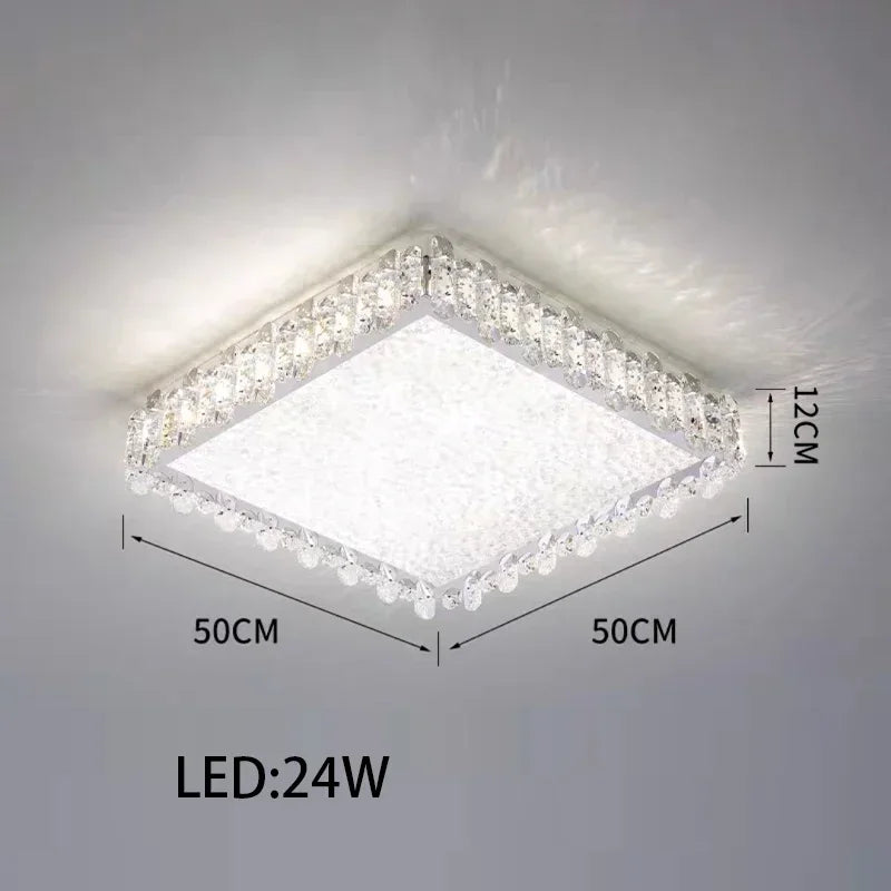 Lustre moderne en cristal avec lampes LED pour une décoration sophistiquée