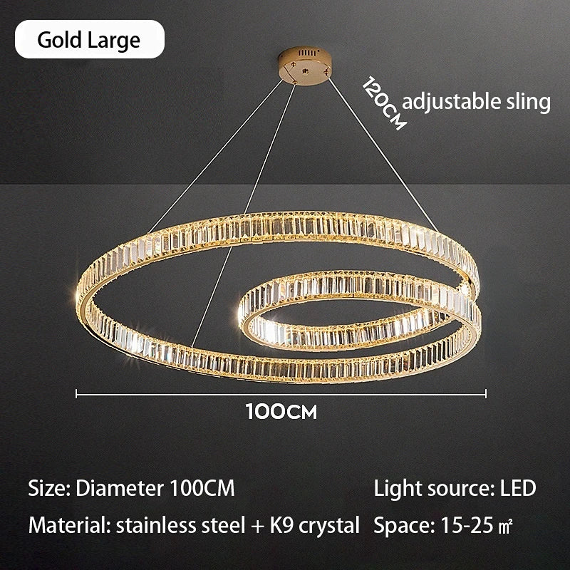 Suspension Cristal LED Luxe - Élégance et Style