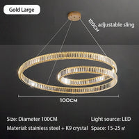 Suspension Cristal LED Luxe - Élégance et Style