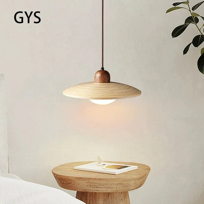 Suspension Lumineuse en Bois de Style Japonais Rétro
