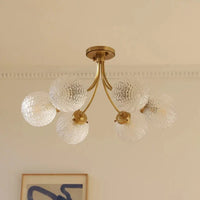 Plafonnier doré de luxe avec boules - Style américain