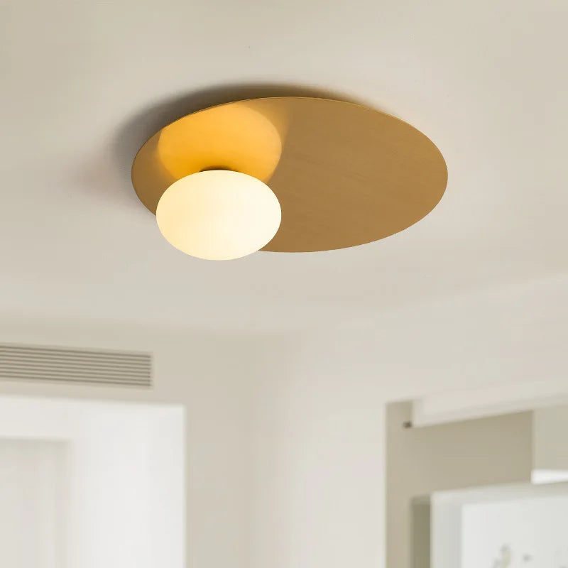 Plafonnier Rond en Métal Moderne