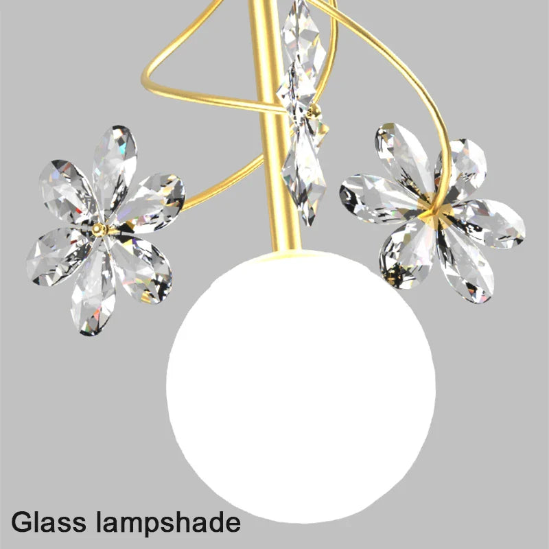 Suspension LED en cristal nordique, design décoratif