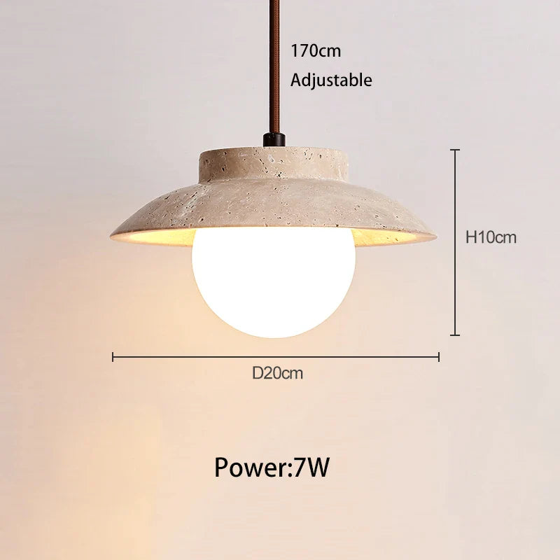 Suspension LED nordique en pierre pour une décoration intérieure magnifique