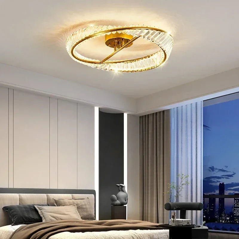 Plafonnier LED de Luxe en Cristal Nordique Décoratif d'Intérieur - Élégance Scandinave