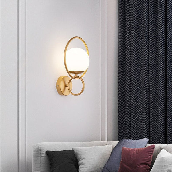Applique murale moderne double anneaux Miros