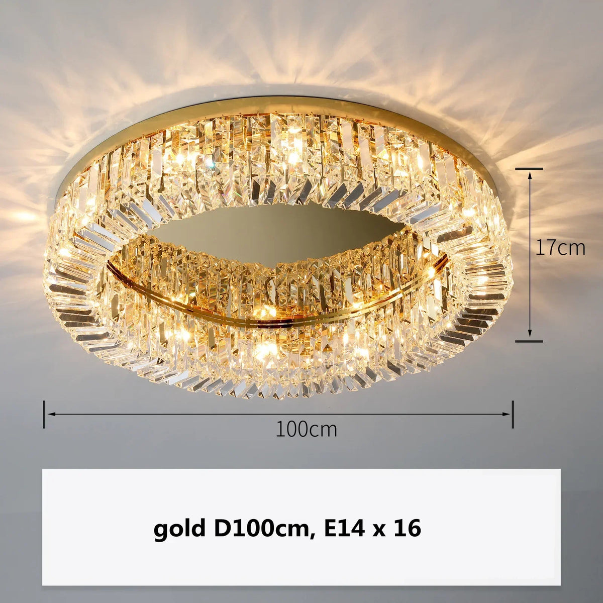 Plafonnier Led en cristal au design contemporain