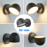 Applique murale LED Smart Touch, rotation à 350°, variateur et prise